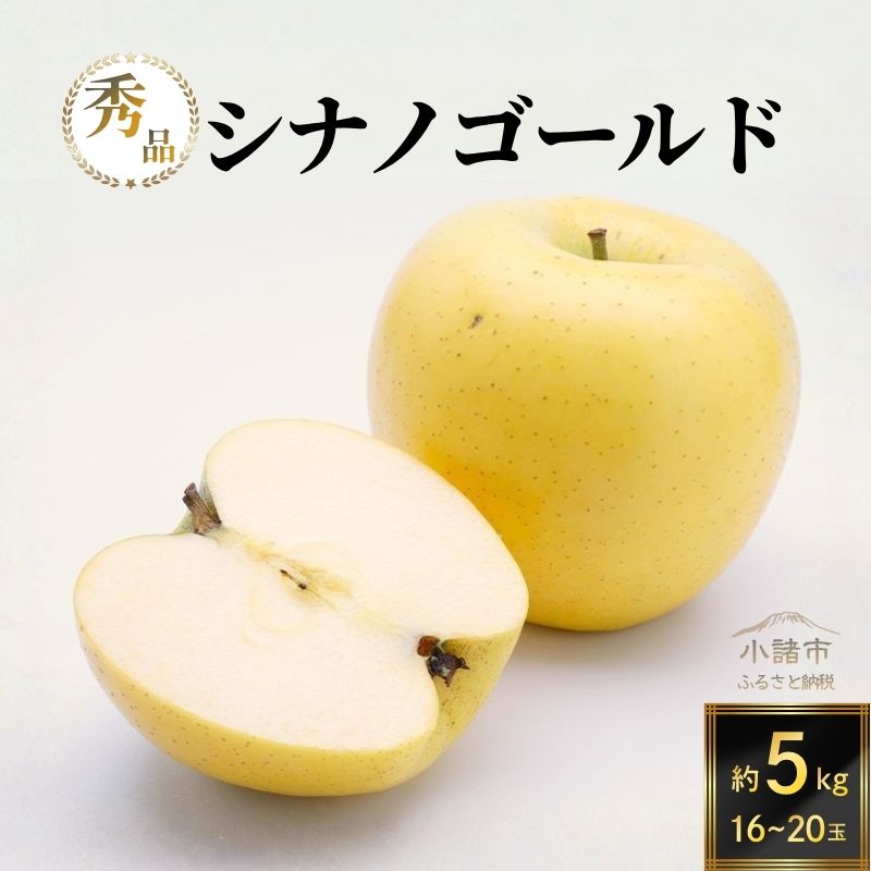 【ふるさと納税】シナノゴールド 秀品 約5kg 長野県産 果物類 林檎 りんご リンゴ フルーツ 小諸市　お届け：2026年10月下旬～11月下旬