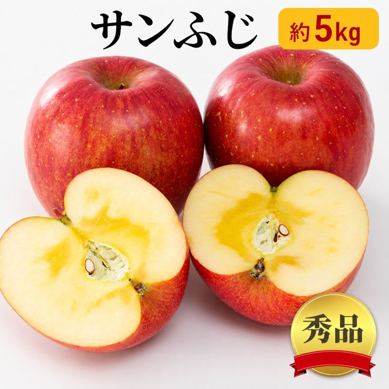 【ふるさと納税】【2026年11月下旬～発送予定】 先行予約 サンふじりんご 秀品 約5kg 12～20玉入 長野県産 果物類 林檎 りんご リンゴ フルーツ 小諸市　お届け：2026年11月下旬～12月中旬｜長野県小諸市