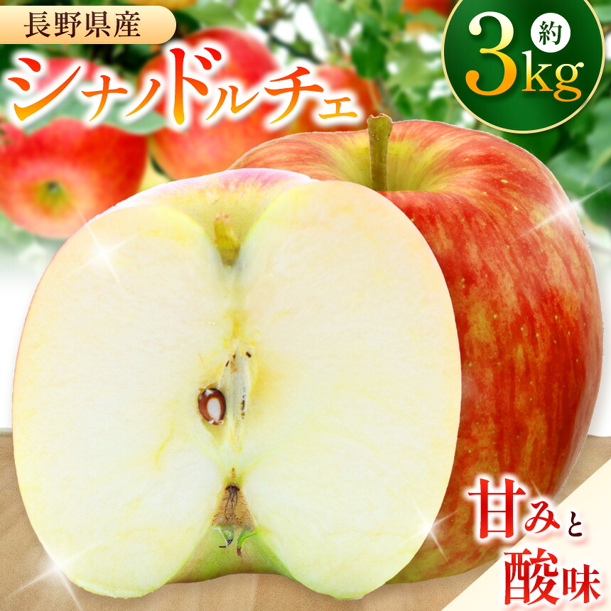 【ふるさと納税】 りんご 信州 上伊那産 シナノドルチェ 約3kg （12玉）｜りんご リンゴ 林檎 果物 くだもの シナノドルチェ JA上伊那 伊那市 長野県 信州 ふるさと納税【011-a8】