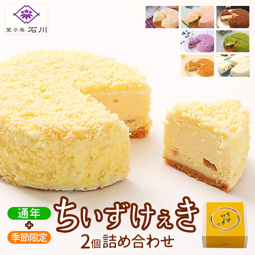 【ふるさと納税】 ケーキ チーズケーキ ちいずけぇき 2個 詰め合わせ｜ケーキ 洋菓子 甘い チーズケーキ ちーず ふんわり お菓子 冷凍 なめらか しっとり コク 【015-04】｜長野県伊那市