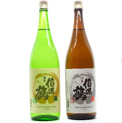 【ふるさと納税】信濃鶴「定番セット」（1.8L&times;2本） 日本酒 純米吟醸酒 詰め合わせ ｜長野県駒ヶ根市 18,000円