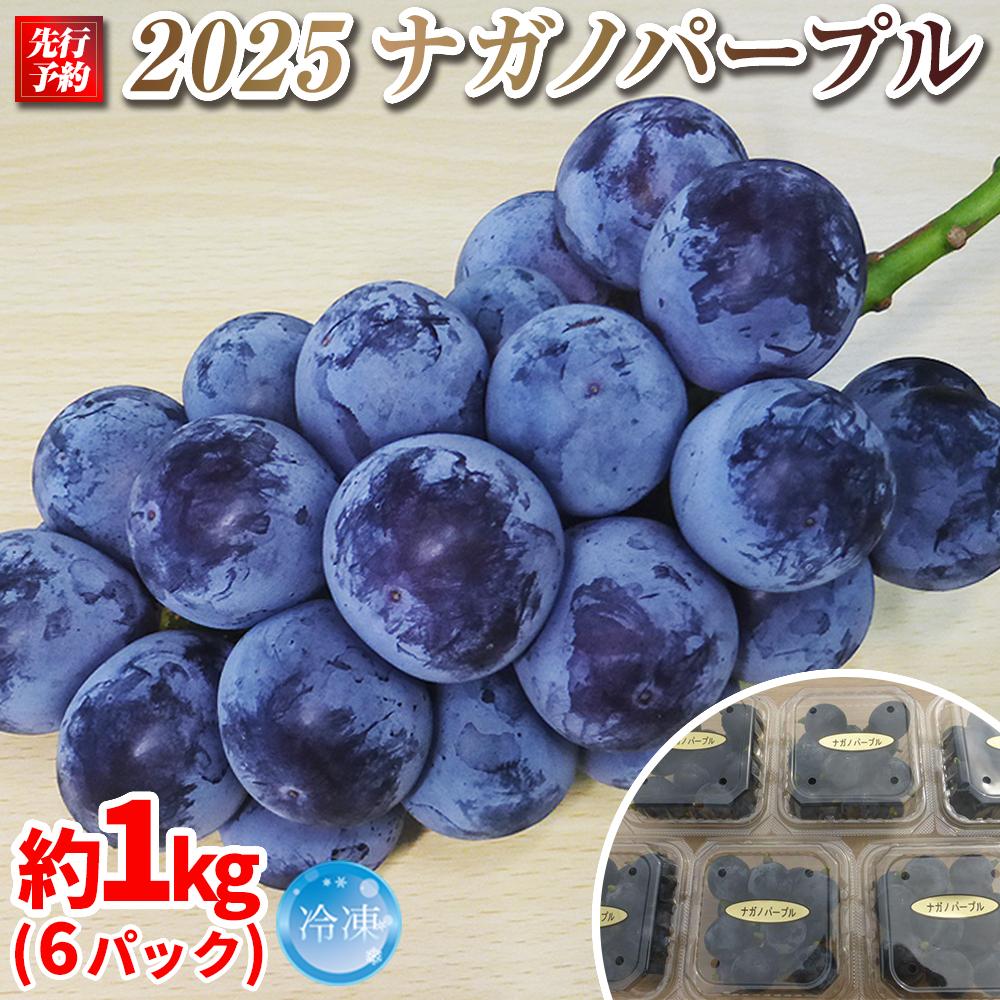 【ふるさと納税】【先行予約】2025　P冷　ナガノパープル　冷凍粒採り6パック　約1キロ　【10月初旬頃～順次発送予定】　長野県産　国際特許有機肥料栽培 | フルーツ 果物 くだもの 食品 人気 おすすめ 送料無料