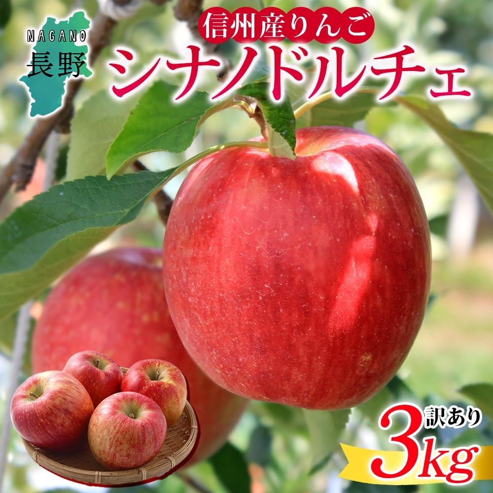 【ふるさと納税】＜26年９月中旬頃～発送 先行予約＞長野県産 りんご シナノドルチェ 訳あり 約3kg リンゴ 旬 フルーツ 訳アリ 林檎 果物 規格外 自家用 産地直送 農園 産直 お取り寄せ もぎたて 採れたて 送料無料 堀田農園 信州 大町市