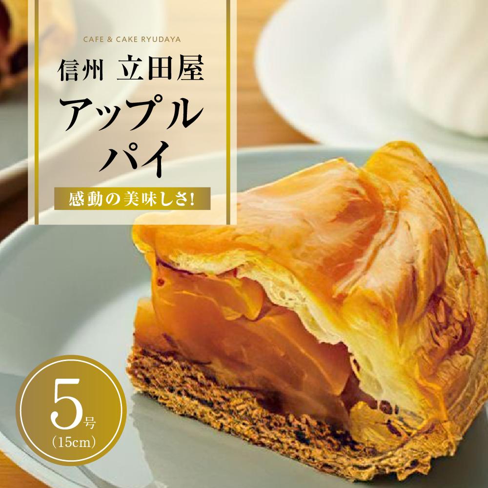 【ふるさと納税】お菓子 焼菓子 アップルパイ 5号 ( 約15cm ) 1台 信州 立田屋 | りんご スイーツ 手作り 洋菓子 国産素材 老舗菓子店 人気 おすすめ デザート 焼き菓子 ギフト プレゼント 高級感 送料無料 長野県 大町市 ふるさと納税