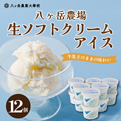【ふるさと納税】八ヶ岳農場 生ソフトクリームアイス 12個【配送不可地域：離島】【1600425】