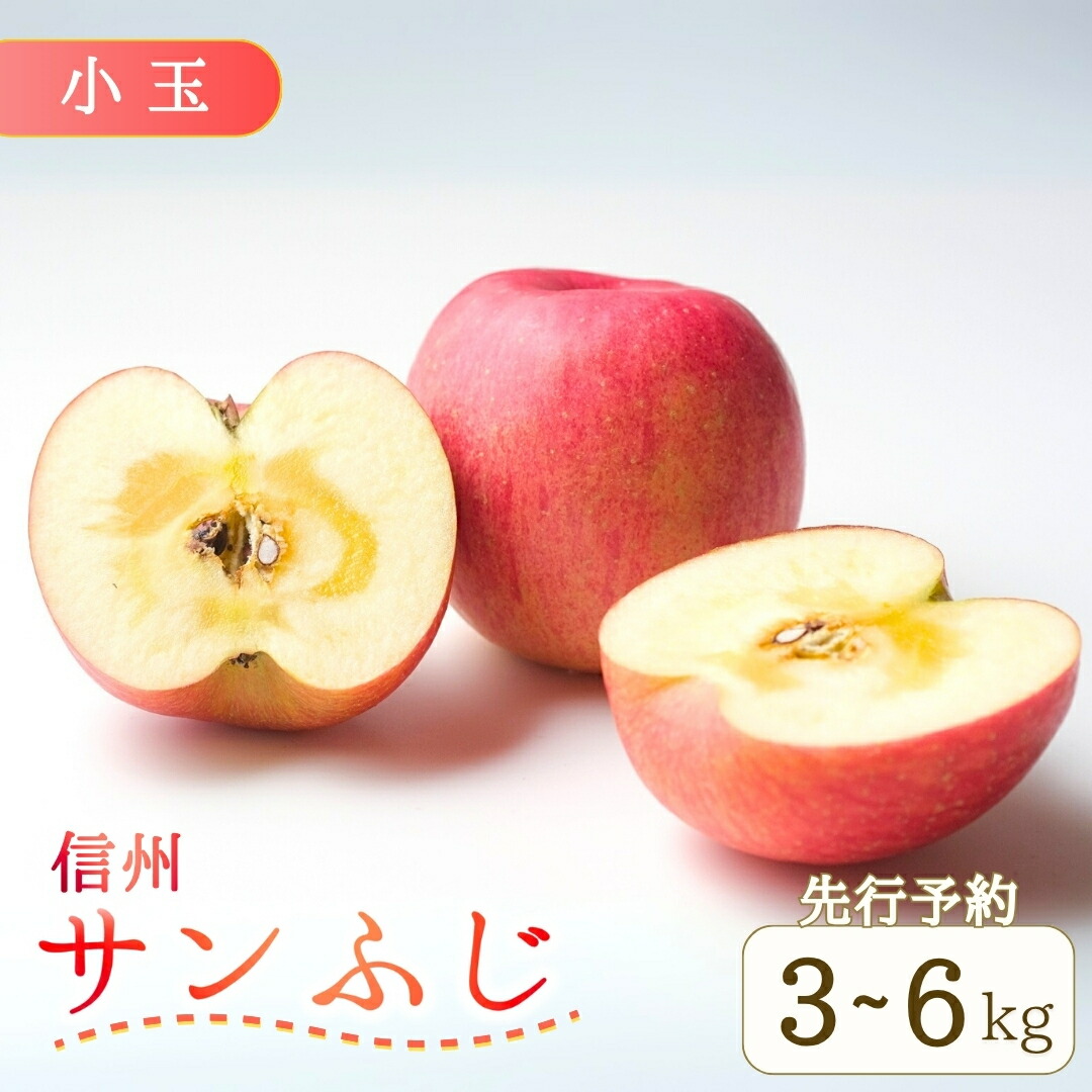 【ふるさと納税】 【2025年先行予約】 りんご サンふじ 小玉 約3~6kg 果物 フルーツ 長野県産 千曲市 信州