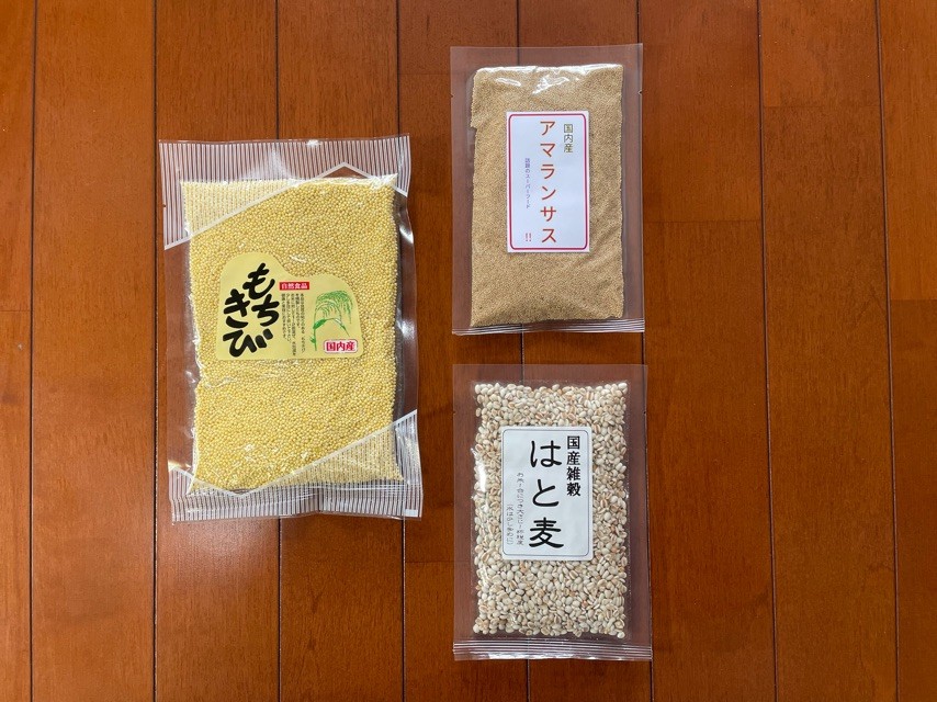 【ふるさと納税】国内産 雑穀3種セット(もちきび120ｇ×2袋 はと麦100ｇ×1袋 アマランサス80ｇ×1袋)｜雑穀ごはん 麦ごはん むぎ 長野県 千曲市 信州