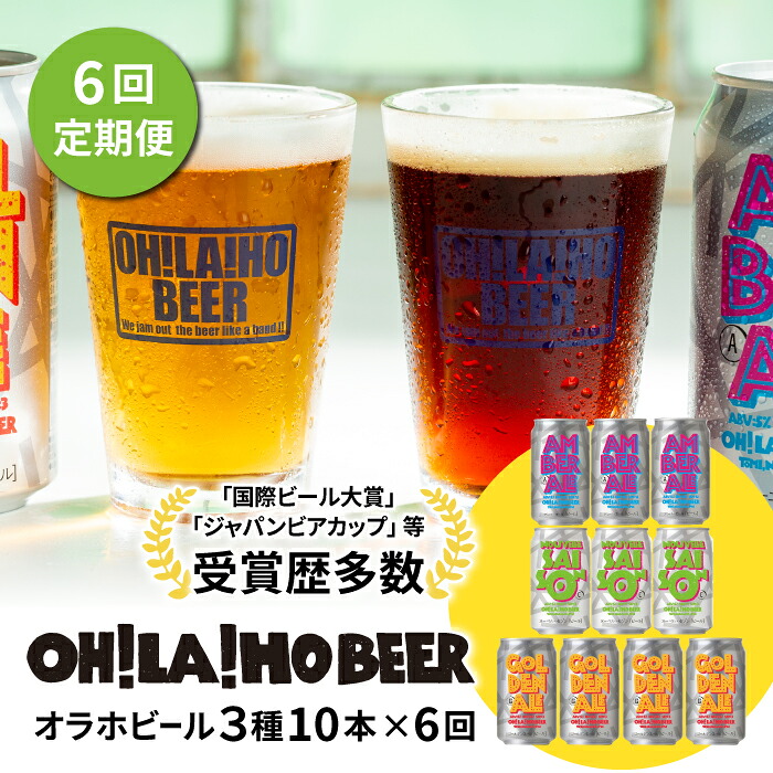 【ふるさと納税】【6回定期便】【クラフトビール】オラホビール 3種10本 飲み比べ ビールセット｜ゴールデンエール、アンバーエール（アンバー）、ヌーベルセゾン（セゾン）｜長野 信州 東御 ※スピード発送