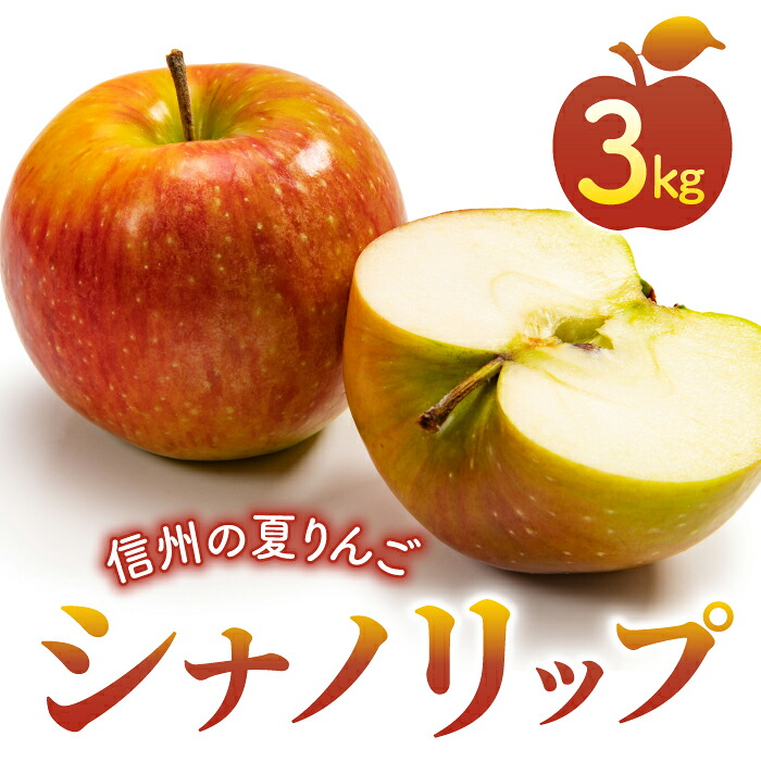 【ふるさと納税】りんご「シナノリップ」3kg 長野県オリジナル品種 ｜JA信州うえだ東部地区営農課 東御市産 ※8月上旬～9月上旬頃お届け予定｜長野県東御市