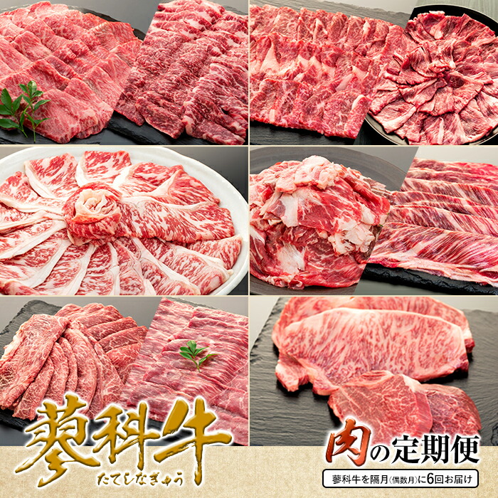 【ふるさと納税】 肉の定期便　蓼科牛を隔月（偶数月）に6回お届け | 国産 肉 牛肉 牛 焼肉 焼き肉 しゃぶしゃぶ すき焼き ステーキ ロース モモ ウデ バラ 切り落とし サーロイン ヒレ 定期便 BBQ バーベキュー お取り寄せ グルメ 蓼科牛 ふるさと 信州 長野県 立科町 蓼科｜長野県立科町
