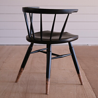 【ふるさと納税】木工yamagen Crescent chair［black］　【 インテリア 家具 いす チェア モダン ウィンザーチェア ローバック ダイニングチェア 受注生産 】　お届け：受注生産のためお届けまでに3～6ヶ月程かかります。