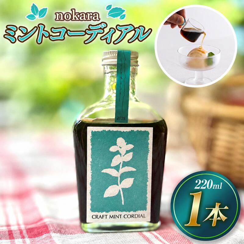 【ふるさと納税】 nokara ミントコーディアル | ミント シロップ ハーブ 水 炭酸水 牛乳 酒 紅茶 信州 アイス 八ヶ岳 長野県 諏訪郡 原村|長野県原村