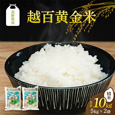【ふるさと納税】長野県産 越百黄金米(精米)5kg&times;2袋【1737901】｜長野県飯島町 19,240円
