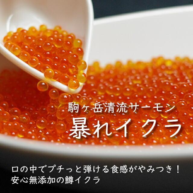 【ふるさと納税】駒ヶ岳清流サーモン「暴れイクラ」300g【選べる冷蔵・冷凍】 | 鮭 シャケ 魚貝類 魚介類 いくら 魚卵 水産 魚 お魚 さかな 食品 駒ヶ岳 清流 サーモン 上伊那 長野 ご当地グルメ 高級 贈答 ギフト お祝い プレゼント 高級食材 山荘 息吹館