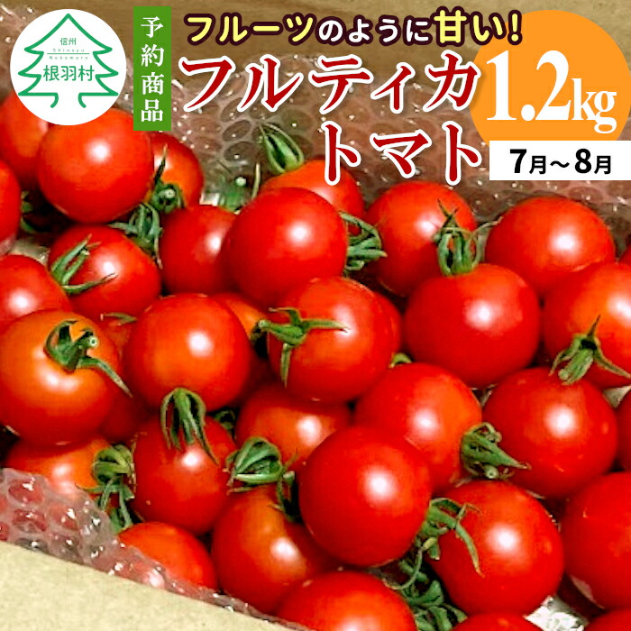 【ふるさと納税】予約品※2025年6月～7月発送★フルーツのように甘い フルティカトマト 1.2kg 令和7年度産 ※予約商品※ 割れ保障付 毎年大人気！早いもの勝ち！ 数量限定 トマト 中玉 フルーツ フルーツトマト トマト ミニトマト 5000円 5,000円