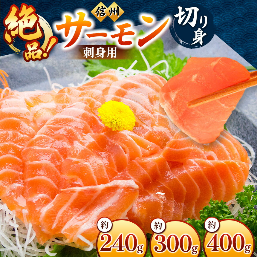 【ふるさと納税】超希少 国産 信州 サーモン 切り身 刺身用 約120g×2パック～ 約200g×2パック  | 魚 魚貝類 サーモン 信州サーモン 切り身 刺身 鮭 シャケ 海鮮 新鮮 鮮魚 お祝い 贅沢 豪華  おつまみ バーベキュー BBQ アウトドア 高評価 長野県産 長野県 南信州 天龍村
