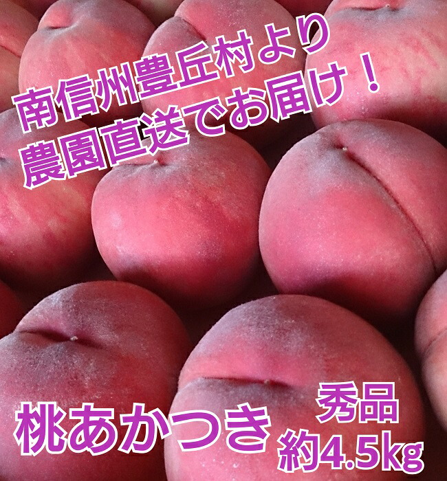 【ふるさと納税】アグリスタくましろのあまーい桃『あかつき』約4.5kg　＜2025年7月中旬～7月下旬発送予定＞