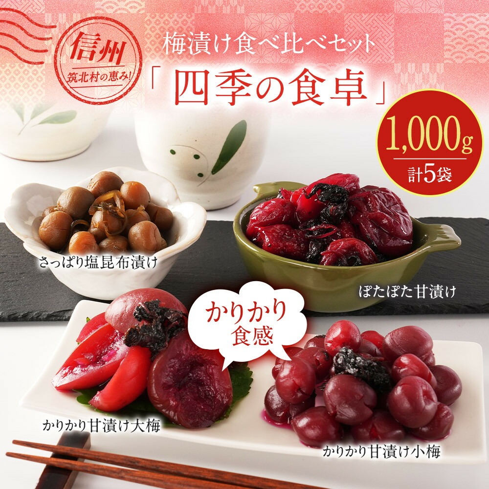 【ふるさと納税】【先行予約】【2026年7月以降順次発送予定】ちくほくのうめ想い 四季の食卓 | 筑北村 加工食品 果実加工 甘酸っぱい 食卓活用 副菜 家庭用 日常使い 人気 おすすめ 惣菜 食材 送料無料 ふるさと納税|長野県筑北村
