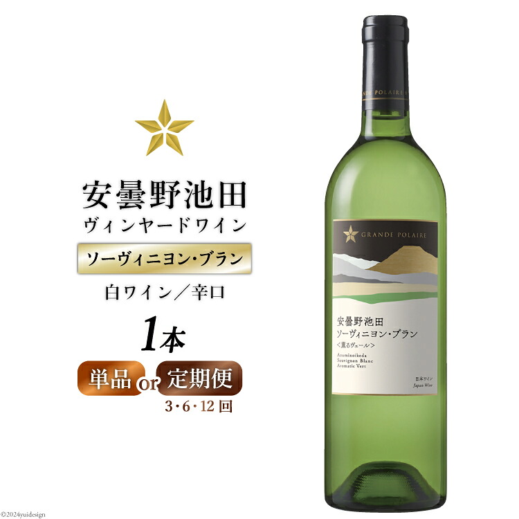 【ふるさと納税】 白ワイン ソーヴィニヨン・ブラン 750ml 【選べる発送回数】 サッポロ グランポレール 安曇野池田 ヴィンヤードワイン [ナチュラルマルシェ ソヨソヨ 長野県 池田町 48110721] 定期便 1回 3回 6回 9回 12回 白 ワイン 辛口