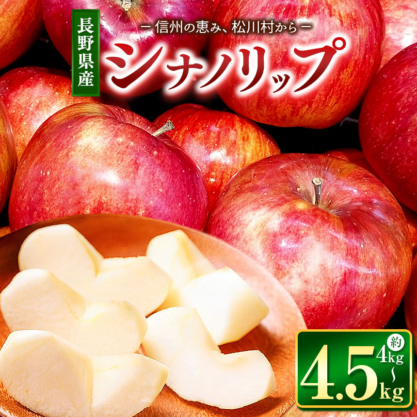 【ふるさと納税】シナノリップ 約4～4.5kg 【2026年先行予約】｜ 東印平林農園 リンゴ りんご 林檎 果物 フルーツ 果実 果汁 シナノリップ 長野県 松川村｜長野県松川村