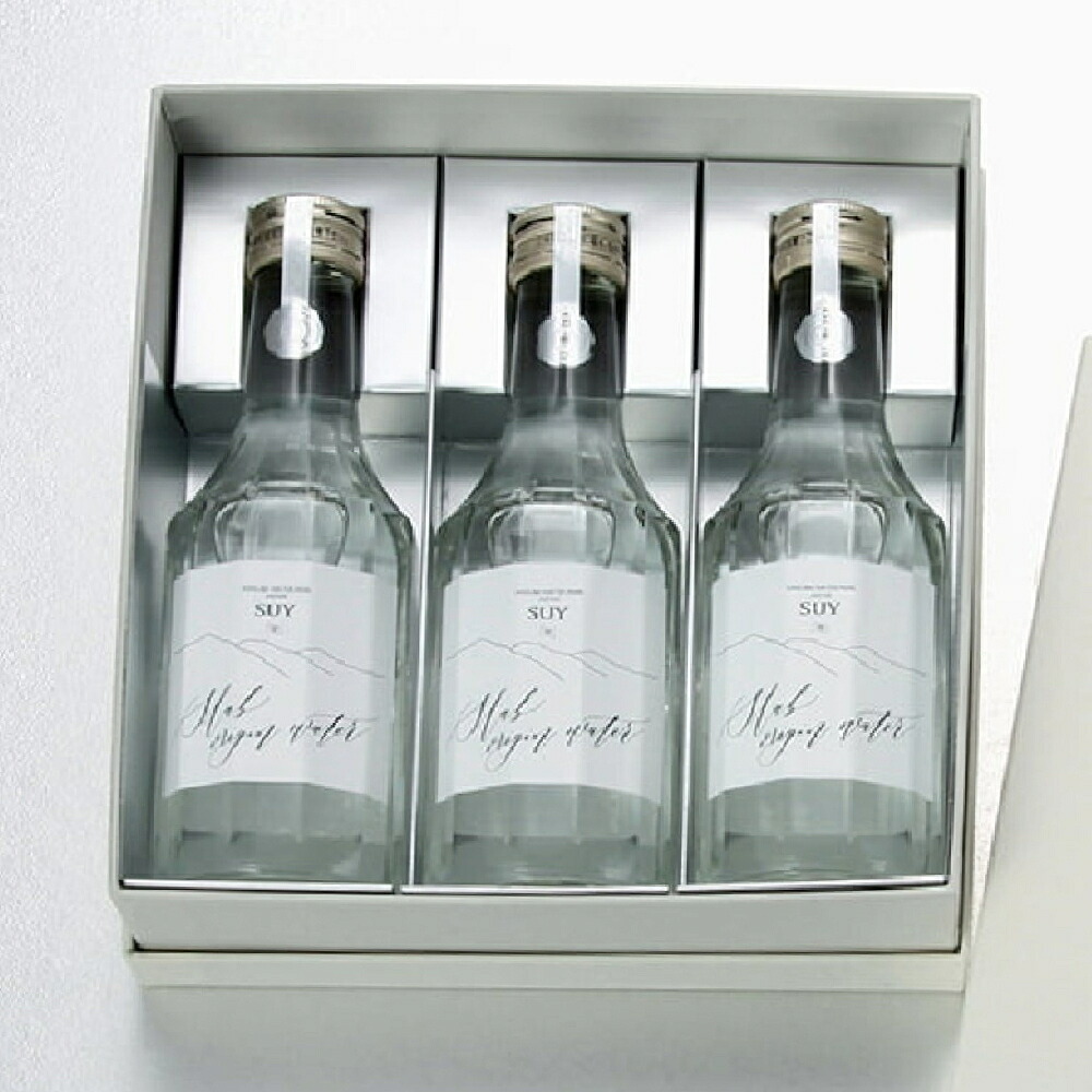 【ふるさと納税】「美食旨口水」翠-SUY- ナチュラルミネラルウォーター 300ml×3本　化粧箱入り/長野県白馬村　天然水　白馬の名水　高級天然水　食事に合う水　プレミアムウォーター　お取り寄せ　ギフト【F0490535-B】