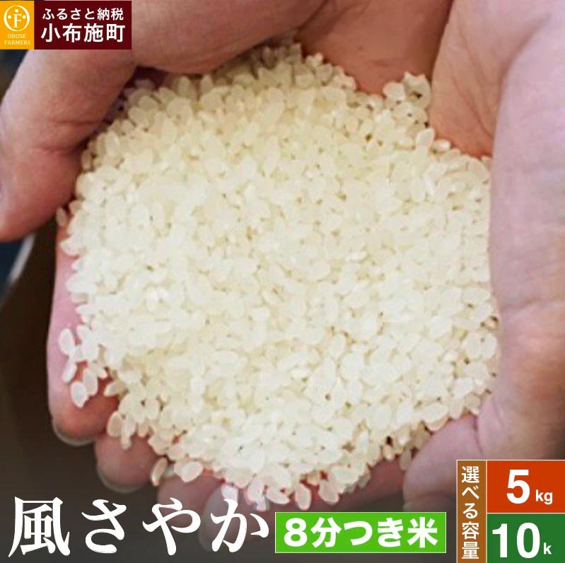 【ふるさと納税】 風さやか 8分つき米 約5kg 約10kg 選べる容量［おぶせファーマーズ］ 8分づき米 お米 米 おこめ こしひかり 長野県産