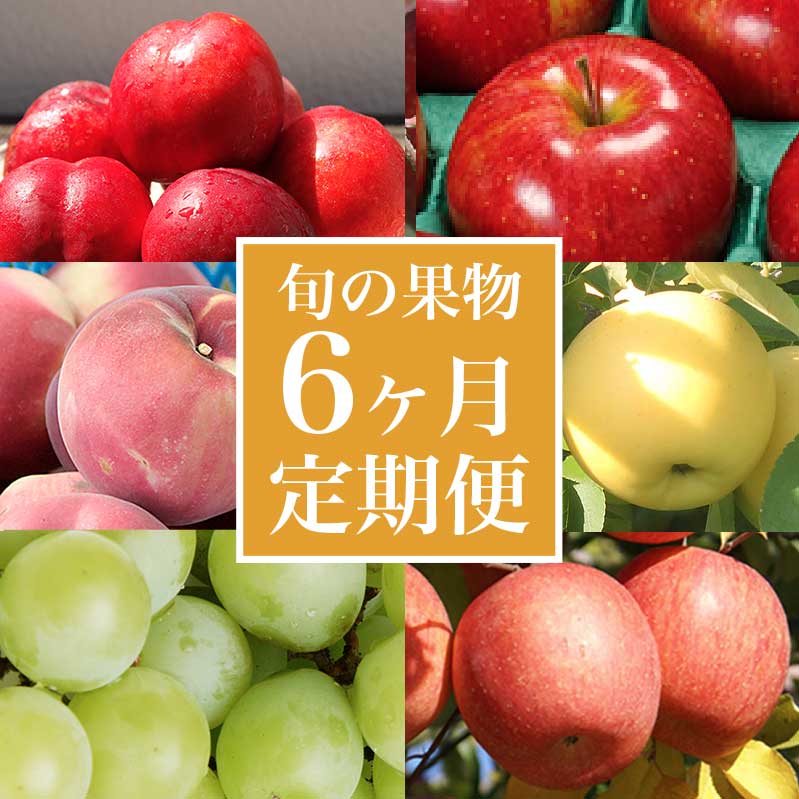 【ふるさと納税】【6回定期便】小布施屋のフルーツ定期便 6ヵ月コース ［小布施屋］ フルーツ 果物 ネクタリン もも 白桃 シャインマスカット 林檎 りんご リンゴ 秋映 シナノスイート シナノゴールド サンふじ お楽しみ 長野県産 令和8年産 【2026年7月～12月発送】