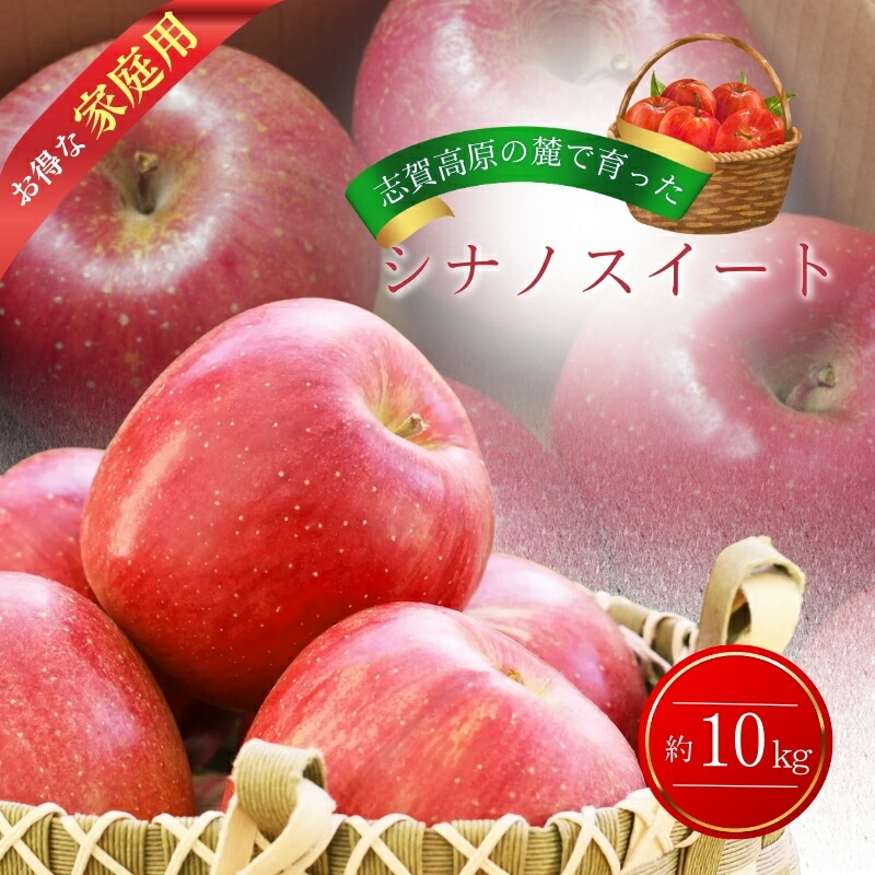 【ふるさと納税】志賀高原の麓で育った シナノスイート （家庭用）約10kg  りんご 10kg フルーツ 果物 長野県 長野　お届け：2025年10月20日～30日頃発送予定※収穫時期や出荷時期が限られているため日時指定不可