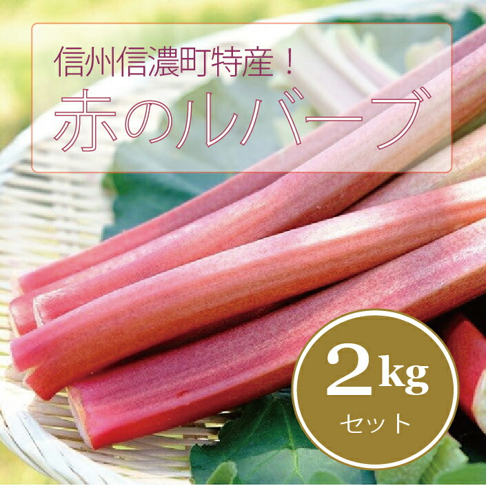 【ふるさと納税】信州信濃町特産「赤いルバーブ ２キロ」【初夏限定】 ジャムなどで鮮やかな色をお楽しみください