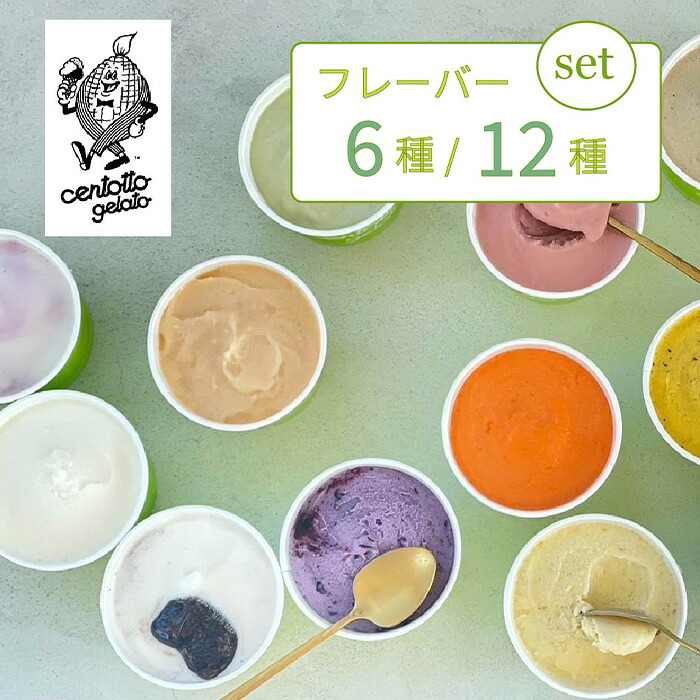 【ふるさと納税】ジェラート 6個/12個セット 信濃町の人気店、地産野菜や果物を使ったチェントットジェラート【長野県信濃町ふるさと納税】