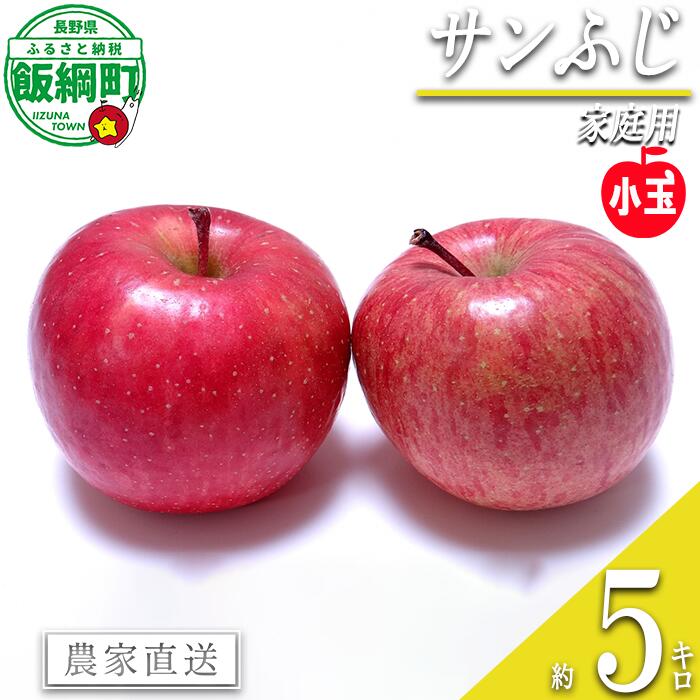 【ふるさと納税】 りんご サンふじ 小玉 5kg 家庭用 一里山農園 沖縄県への配送不可 〔 果物 フルーツ 林檎 長野 予約 農家直送 5キロ 12000円 〕【令和8年度収穫分】 発送：2026年12月上旬～ 8,855円