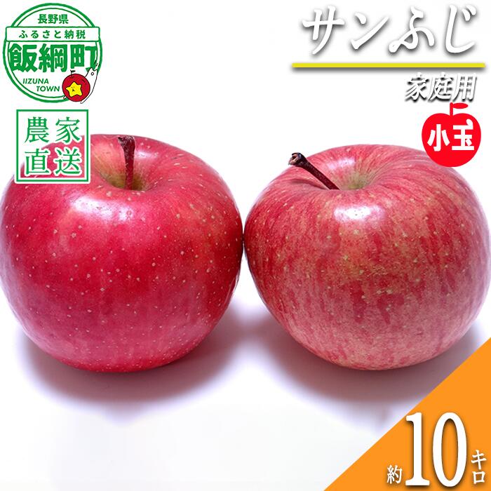 【ふるさと納税】 りんご サンふじ 小玉 10kg 家庭用 一里山農園 沖縄県への配送不可 〔 果物 フルーツ 林檎 長野 予約 農家直送 10キロ 20000円 〕【令和8年度収穫分】 発送：2026年12月上旬～｜長野県飯綱町