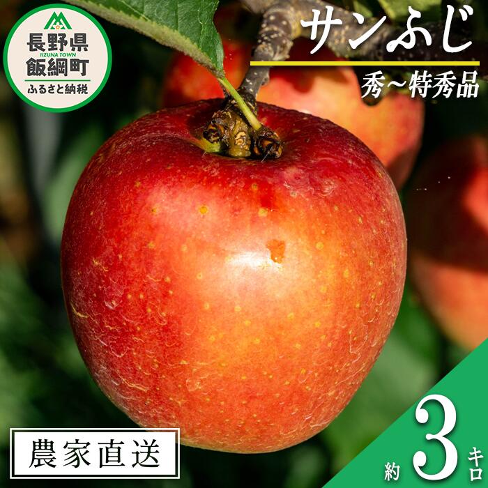 【ふるさと納税】 りんご サンふじ 秀 ～ 特秀 3kg 永野農園 沖縄県への配送不可 令和7年度収穫分 長野県 飯綱町 〔 信州 果物 フルーツ リンゴ 林檎 長野 予約 農家直送 15000円 〕発送時期：2025年12月上旬～2026年2月上旬