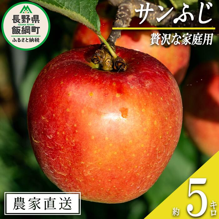 【ふるさと納税】 りんご サンふじ 贅沢な 家庭用 5kg 永野農園 沖縄県への配送不可 令和7年度収穫分 長野県 飯綱町 〔 信州 果物 フルーツ リンゴ 林檎 長野 予約 農家直送 18000円 〕発送時期：2025年12月上旬～2026年2月上旬