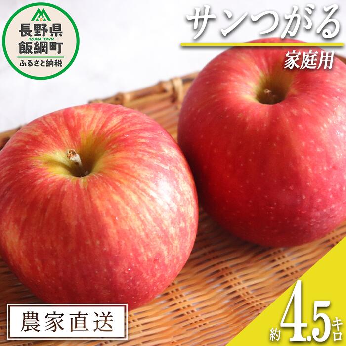 【ふるさと納税】 りんご サンつがる 家庭用 4.5kg 松橋りんご園 沖縄県への配送不可 令和7年度収穫分 長野県 飯綱町 〔 信州 果物 フルーツ リンゴ 林檎 長野 12000円 予約 農家直送 〕発送時期：2025年9月上旬～2025年9月中旬 {**}