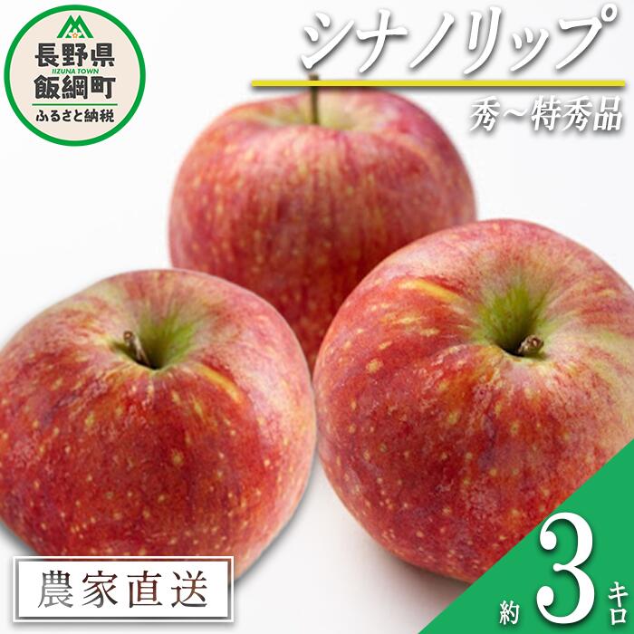 【ふるさと納税】 りんご シナノリップ 秀 ～ 特秀 3kg 丸山りんご園 沖縄県への配送不可 令和7年度収穫分 長野県 飯綱町 〔 信州 果物 フルーツ リンゴ 林檎 長野 12000円 予約 農家直送 〕発送時期：2025年8月中旬～2025年9月上旬 {***}
