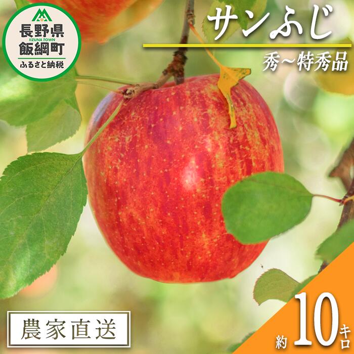 【ふるさと納税】 りんご サンふじ 秀 ～ 特秀 10kg 渡辺農園 令和7年度収穫分 エコファーマー認定 減農薬栽培 長野県 飯綱町 〔 信州 果物 フルーツ リンゴ 林檎 長野28000円 予約 農家直送 〕発送時期：2025年12月上旬～2026年1月中旬{***}