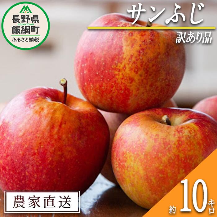 【ふるさと納税】 りんご サンふじ 訳あり 10kg 渡辺農園 令和8年度収穫分 エコファーマー認定 減農薬栽培 長野県 飯綱町 【 傷 不揃い リンゴ 林檎 果物 フルーツ 信州 長野 】発送時期：2026年12月上旬～2027年1月中旬 {*}｜長野県飯綱町