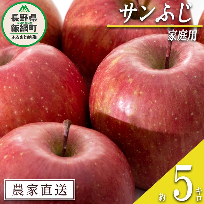 【ふるさと納税】 りんご サンふじ 家庭用 5kg 沖縄県への配送不可 令和7年度収穫分 信州の環境にやさしい農産物認証 減農薬栽培 静谷りんご園 長野県 飯綱町 〔 果物 フルーツ 信州 リンゴ 林檎 長野 15000円 予約 農家直送 〕発送期間：2025年12月中旬～2025年12月下旬