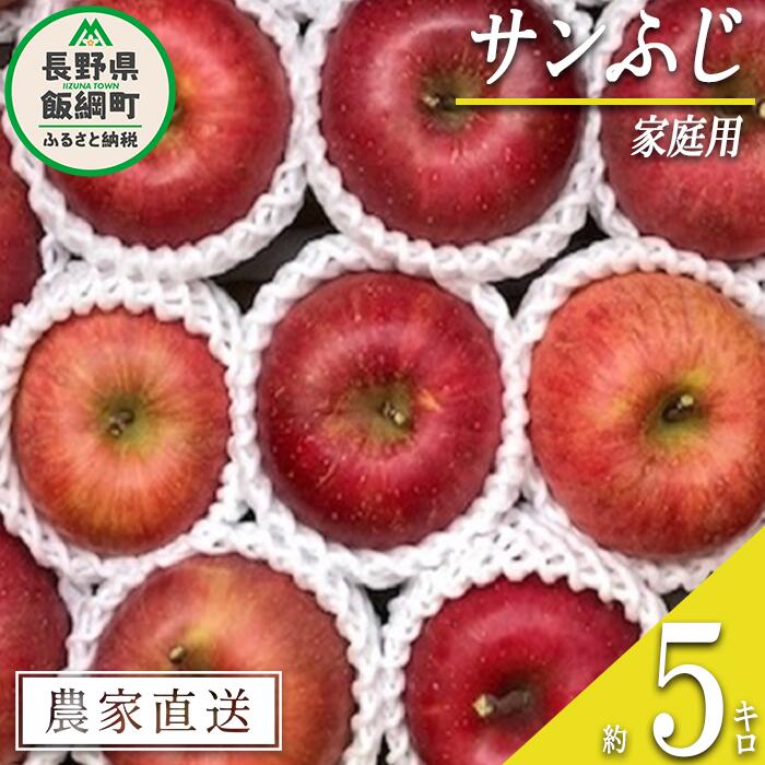 【ふるさと納税】 りんご 蜜入り サンふじ 家庭用 5kg サイズおまかせ 井澤農園 沖縄県への配送不可 令和7年度収穫分 エコファーマー認定 長野県 飯綱町 〔 信州 果物 フルーツ リンゴ 林檎 長野 16000円 予約 農家直送 〕発送時期：2025年11月中旬～2026年1月下旬 {**}