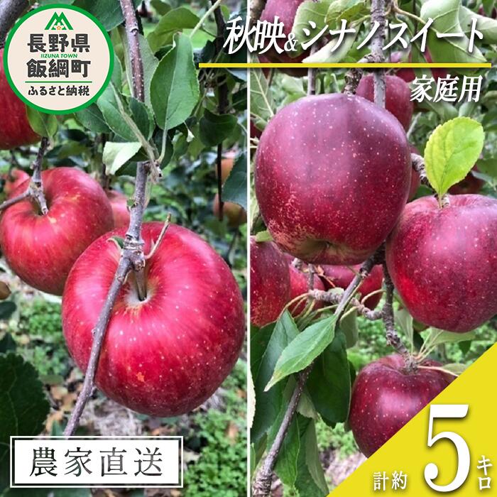 【ふるさと納税】 りんご シナノスイート ＆ 秋映 味比べ セット 家庭用 合計 5kg 詰め合わせ 井澤農園 沖縄県への配送不可 令和7年度収穫分 長野県 飯綱町 〔 信州 果物 フルーツ リンゴ 林檎 長野 15000円 予約 農家直送 〕発送時期：2025年10月中旬～2025年11月上旬 {**}