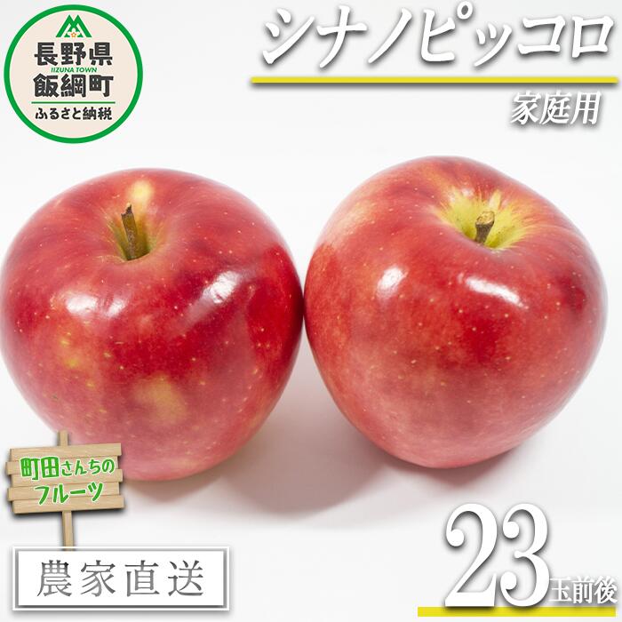 【ふるさと納税】 りんご シナノピッコロ 家庭用 約 23玉前後 町田さんちのりんご 長野県 飯綱町 〔 リンゴ 林檎 果物 フルーツ 信州 長野 12000円 予約 農家直送 〕 発送期間：2025年9月下旬～2025年10月下旬{**}