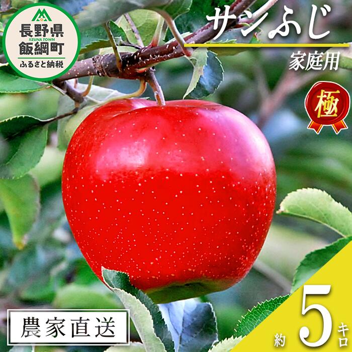【ふるさと納税】 りんご 極み サンふじ 家庭用 5kg こだわりの土作り 松澤農園 沖縄県への配送不可 令和7年度収穫分 長野県 飯綱町 〔 信州 フルーツ 果物 リンゴ 林檎 長野 17000円 予約 農家直送 〕発送時期：2025年11月下旬～2026年1月下旬 {**}