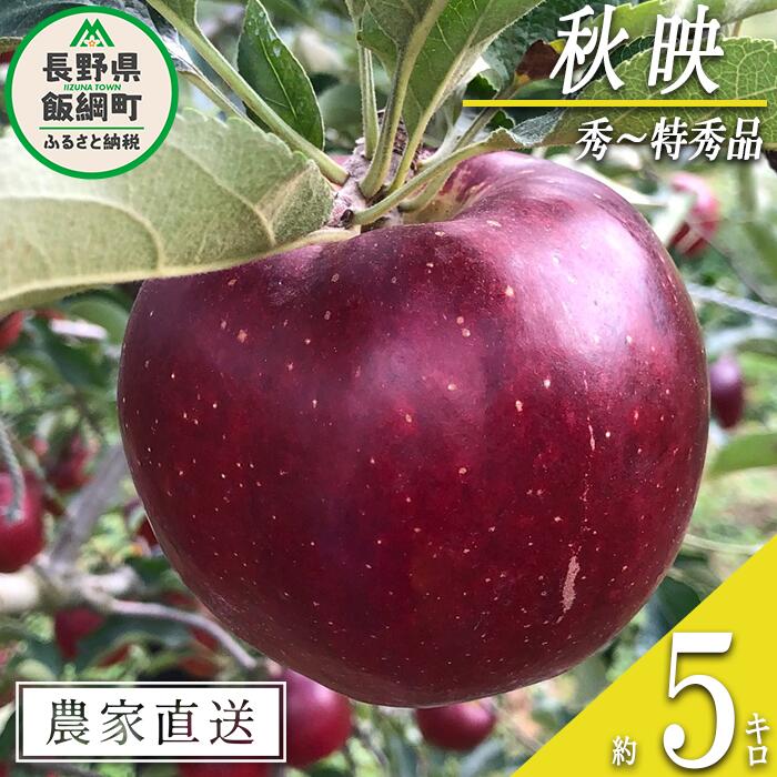 【ふるさと納税】 りんご 秋映 秀 ～ 特秀 5kg 丸西農園 沖縄県への配送不可 令和7年度収穫分 特別栽培農産物 ( 除草剤 化学肥料 不使用 ) 長野県 飯綱町 〔 信州 果物 フルーツ リンゴ 林檎 長野 16000円 予約 農家直送 〕発送時期：2025年10月上旬～2025年10月中旬