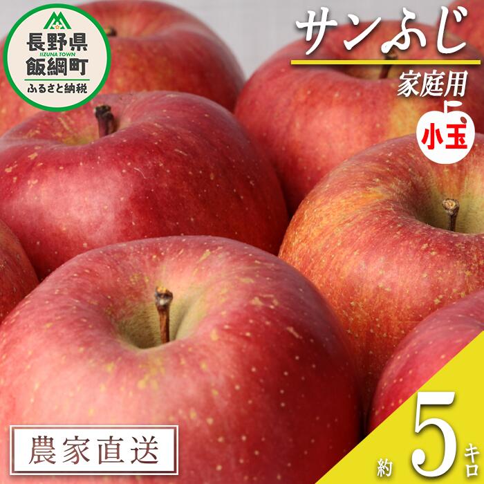 【ふるさと納税】 りんご サンふじ ( 小玉 ) 家庭用 5kg 中村ファーム 沖縄県への配送不可 令和7年度収穫分 長野県 飯綱町 〔 信州 果物 フルーツ リンゴ 林檎 長野 12000円 予約 農家直送 〕発送時期：2025年11月下旬～2026年3月上旬