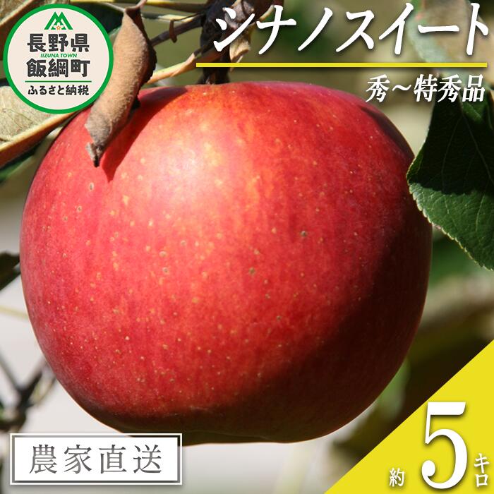 【ふるさと納税】 りんご シナノスイート 秀 ～ 特秀 5kg ヤマハチ農園 沖縄県への配送不可 令和7年度収穫分 BLOF理論栽培 長野県 飯綱町 〔 信州 果物 フルーツ リンゴ 林檎 長野 18000円 予約 農家直送 〕発送時期：2025年10月上旬～2025年11月上旬 {***}