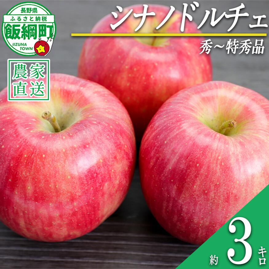 【ふるさと納税】 りんご シナノドルチェ 秀 ～ 特秀 3kg 菅谷さんのりんご 沖縄県への配送不可 令和7年度出荷分 長野県 飯綱町 〔 果物類 フルーツ 林檎 リンゴ 信州 長野 10000円 予約 農家直送 〕 発送時期：2025年9月下旬～2025年10月上旬頃まで
