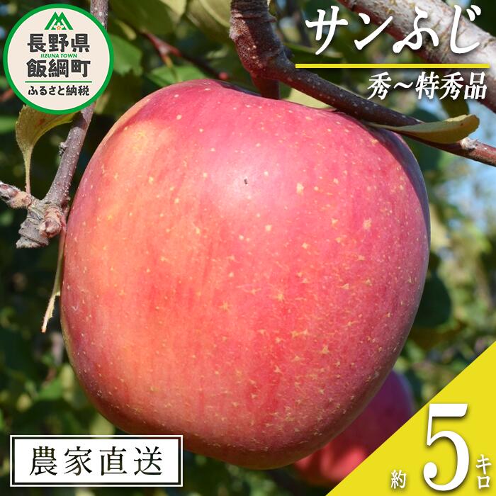 【ふるさと納税】 りんご サンふじ 秀 ～ 特秀 5kg 山岸ファーム 沖縄県への配送不可 令和8年度収穫分 長野県 飯綱町 〔 信州 果物 フルーツ リンゴ 林檎 長野 18000円 予約 農家直送 〕発送時期：2026年12月上旬～2027年1月中旬 {***}｜長野県飯綱町 13,475円