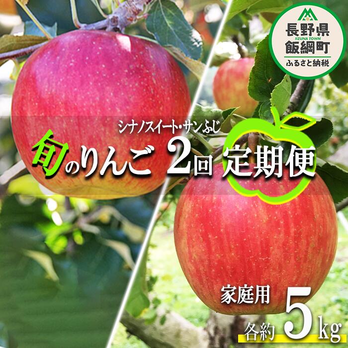 【ふるさと納税】 旬のりんご 【 定期便 】 家庭用 5kg × 2回 永正の地蔵尊神谷農園 沖縄県への配送不可 令和7年度収穫分 長野県 飯綱町 〔 信州 果物 フルーツ リンゴ 林檎 長野 25000円 予約 農家直送 〕発送期間：2025年10月上旬～12月中旬 {**}