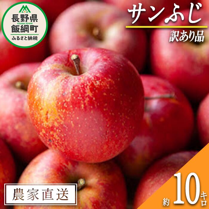 【ふるさと納税】 りんご サンふじ 訳あり 10kg 宮本ファーム 令和7年度収穫分 長野県 飯綱町 〔 傷 不揃い わけあり リンゴ 林檎 果物 フルーツ 信州 長野 18000円 予約 農家直送 〕 発送時期：2025年12月上旬～2025年12月下旬